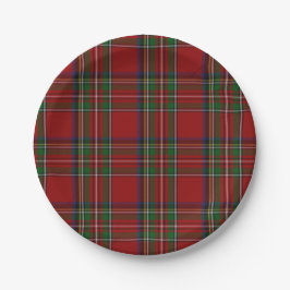 Stewart Tartan Kariertes Papierplatte Pappteller
