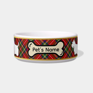 Stewart Tartan Scottie Dog Personalisiert Bowl Napf