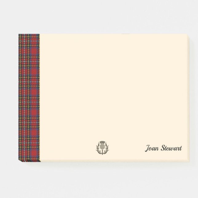 Stewart Tartan & Scottish Thistle Personalisiert Post-it Klebezettel (Von Creator hochgeladen)