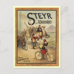 Steyr Waffenrad Militärfahrrad, circa 1900 Vintage Postkarte