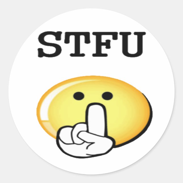 STFU RUNDER AUFKLEBER (Vorderseite)