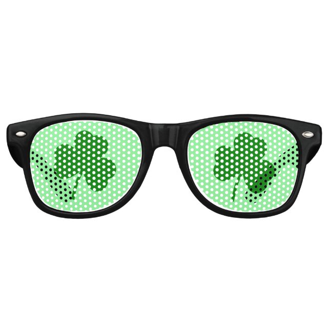 STI. PATRICK'S DAY CLOVER SUNGLASSEN PARTYBRILLE (Vorderseite)
