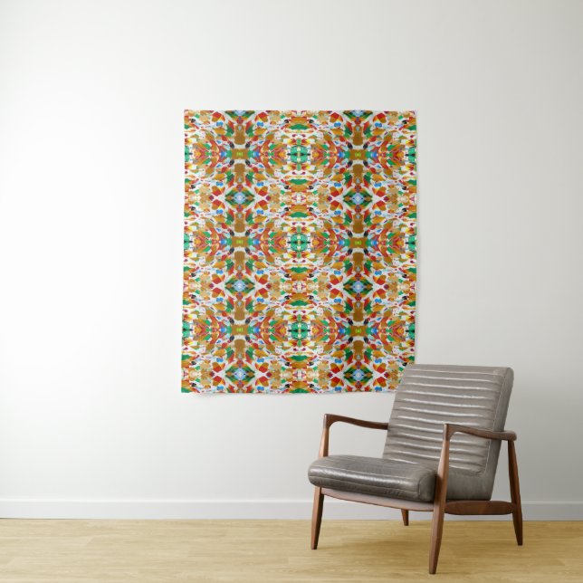 STICH 015 - Abstraktes Acryl - Tapestry Wandteppich (Beispiel)