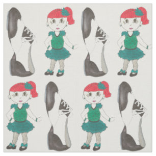 Stich Dance Class Dancer Girl Erwägung Tapdance Gr Stoff