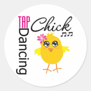 Stich Dancing Chick Runder Aufkleber