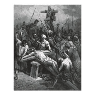 Stich-Jesus-Kreuzigung 1866 durch Gustave Dore Fotodruck