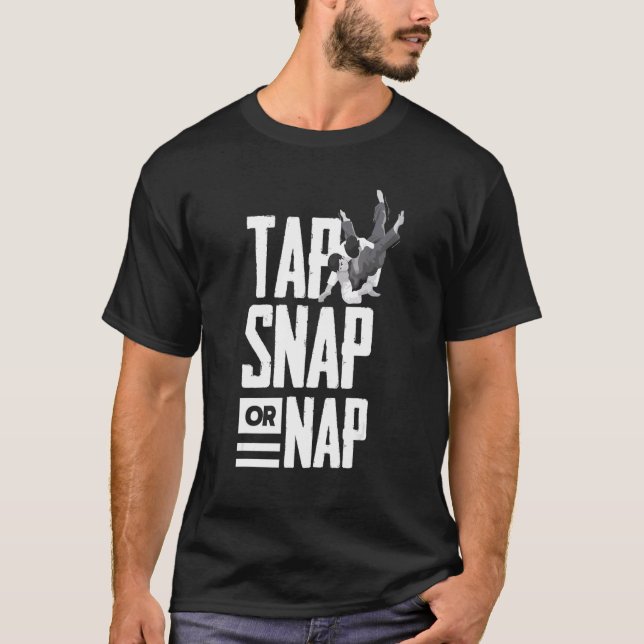 Stich Snap oder Nickerchen Funny Jiu Jitsu T-Shirt (Vorderseite)