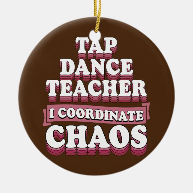 Stich Tanzlehrer I Koordination Chaos Keramik Ornament (Vorne)