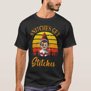 Stiche erhalten Stiche und enden in Ditches Slogan T-Shirt