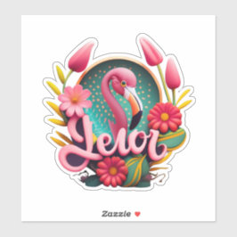 Stick and Shine with Flamingo Stickers Aufkleber