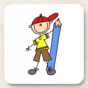 Stick Boy mit Stift Getränkeuntersetzer