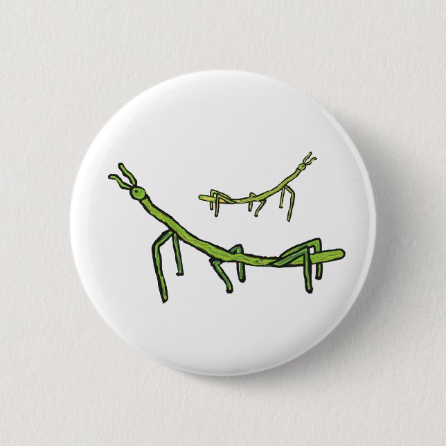 Stick Bug Insekt Button (Vorderseite)