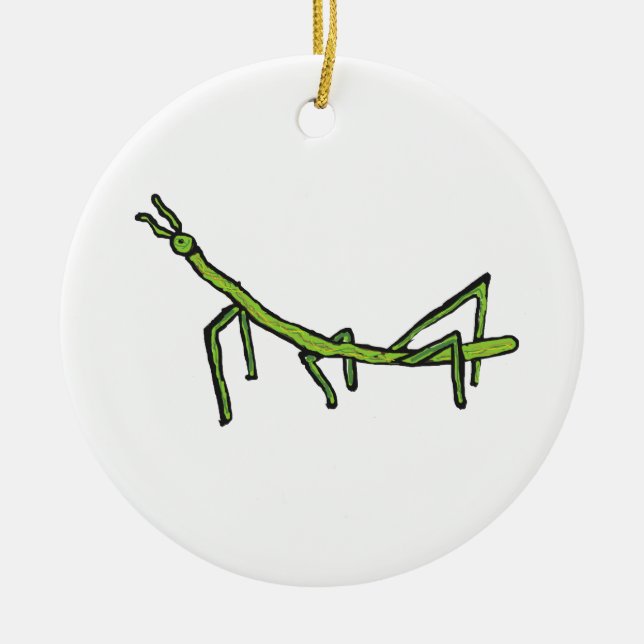 Stick Bug Insekt Keramik Ornament (Vorne)
