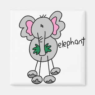 Stick Elephant Magnet