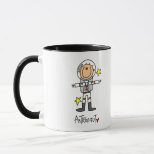 Stick-Figur-Astronauten-T-Shirts und Geschenke Tasse