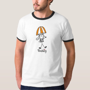 Stick-Figur-Fallschirmspringer-T-Shirts und Gesche T-Shirt