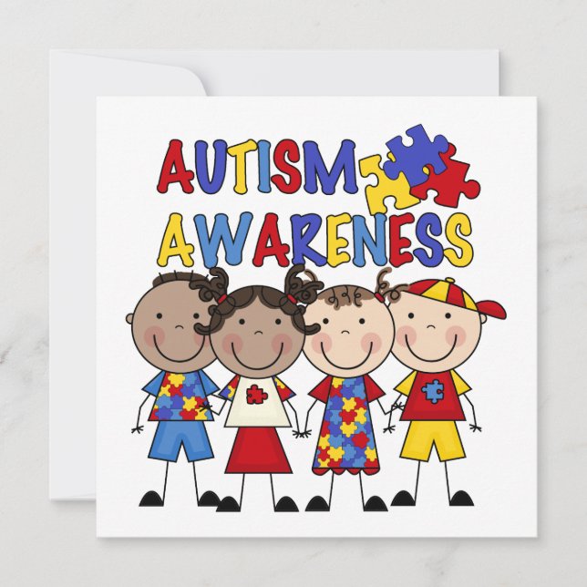 Stick Figur Kids Autism Awareness (Vorderseite)