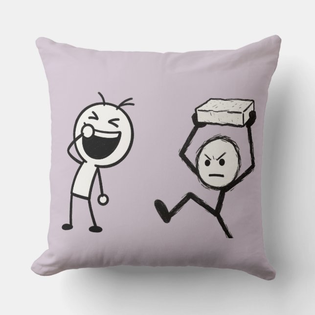 Stick Figure Argument lustig  Kissen (Vorderseite)
