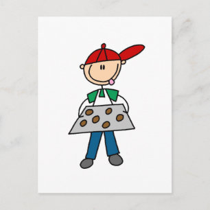 Stick Figure Backt Kekse T-Shirts und Geschenke Postkarte