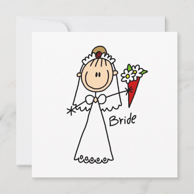 Stick Figure Braut T-Shirts und Geschenke (Vorderseite)