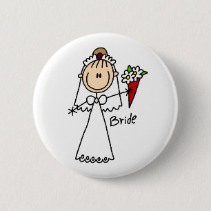 Stick Figure Braut T-Shirts und Geschenke Button