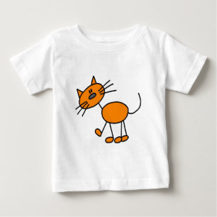 Stick Figure Cat T-shirts and Gifts