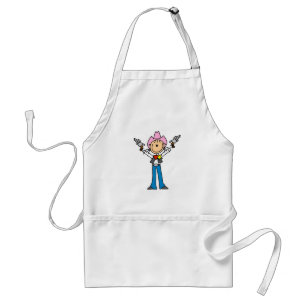 Stick Figure Cowgirl Sheriff T-Shirts Schürze