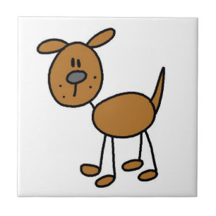 Stick Figure Dog T-Shirts und Geschenke Fliese