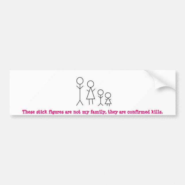 stick-figure-family2.jpg, diese Strichmännchen… Autoaufkleber (Vorne)
