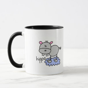 Stick Figure Hippo T-Shirts und Geschenke Tasse