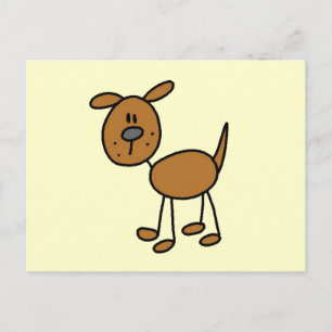 Stick Figure Hund T-Shirts und Geschenke Postkarte