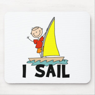 Stick Figure I Sail T-Shirts und Geschenke Mousepad