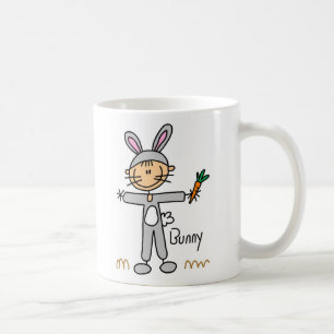 Stick Figure im Hasenanzug Becher Kaffeetasse
