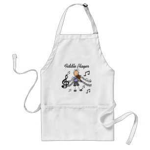 Stick Figure Mädchen Geiger T-Shirts und Geschenke Schürze