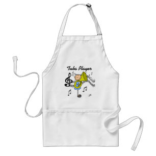 Stick Figure Mädchen Tuba Spieler T-Shirts und Ges Schürze