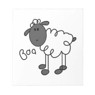 Stick Figure Schaf T-Shirts und Geschenke Notizblock