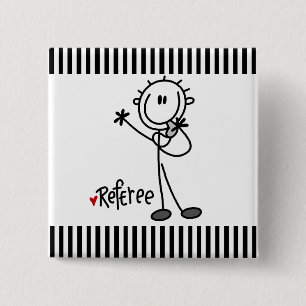 Stick Figure Schiedsrichter T-Shirts und Geschenke Button