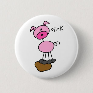 Stick Figure Schwein T-Shirts und Geschenke Button