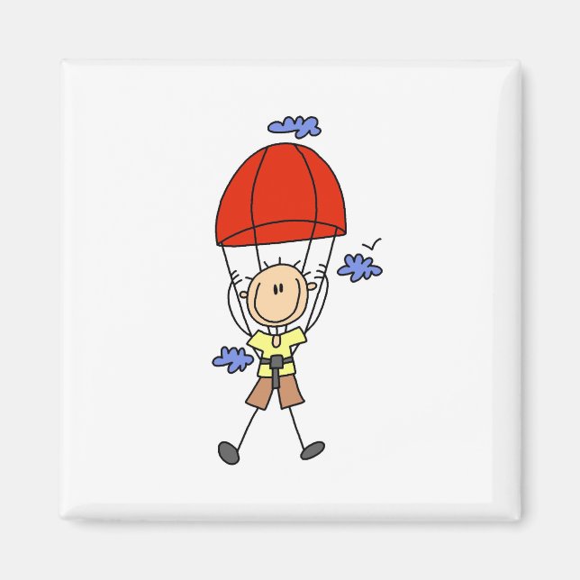 Stick Figure Sky Diver Magnets (Devant)