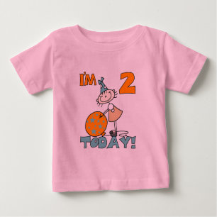 Stick Girl I'm 2 Today Tshirts et cadeaux