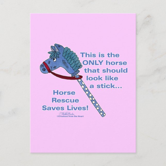 Stick Horse Postkarte (Vorderseite)