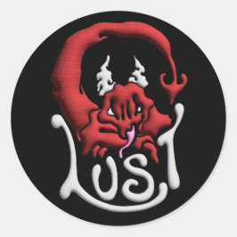 Stick it to your Sin Lust Devil Runder Aufkleber