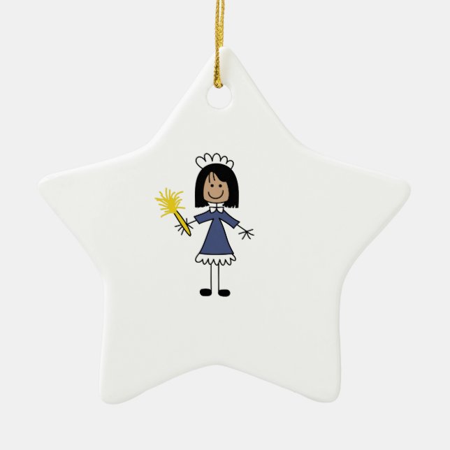 STICK MAID KERAMIK ORNAMENT (Vorne)