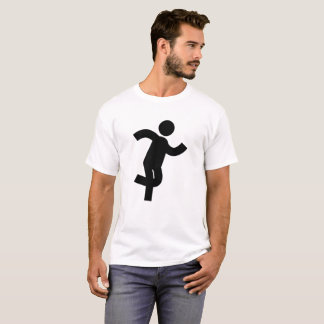 Stick minimaliste Figure Icon T-shirt Homme de cou