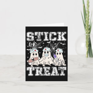 Stick oder Leckerei Ghost Phlebotomy Tech Nurse Ha Karte
