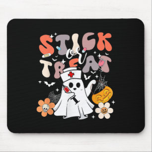 Stick oder Leckerei Halloween Ghost Nurse Crna Eme Mousepad