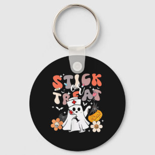 Stick oder Leckerei Halloween Ghost Nurse Crna Eme Schlüsselanhänger