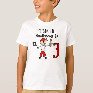 Stick Pirate 3. Geburtstag T-Shirt