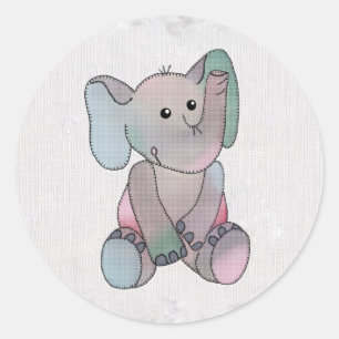 Stickbild Elefant Runder Aufkleber