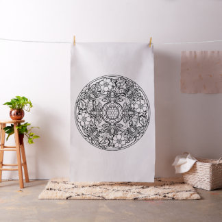 Sticken Sie Ihr eigenes Bienen-Mandala-Gewebe Stoff